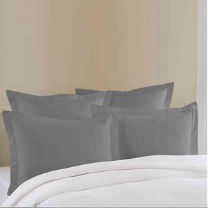 TWO Wrap-Around Wonderskirt Euro Shams Light Gray